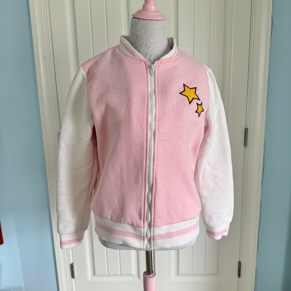 Kawaii Little Twin Stars Pink and White Varsity Jacket - Picture 2 of 11
